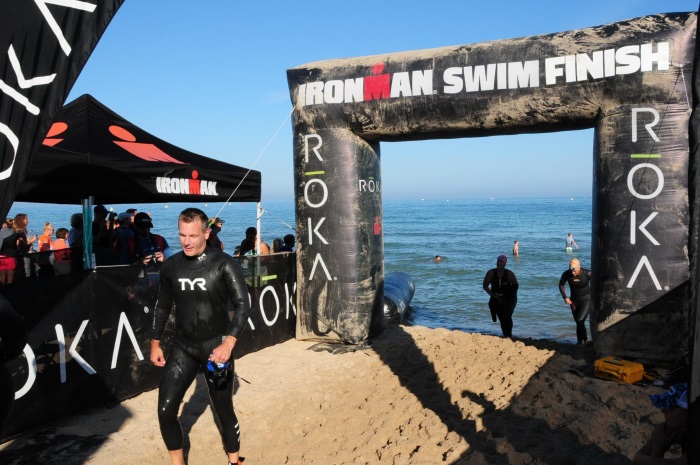 Ironman 70.3 Steelhead Swim Exit